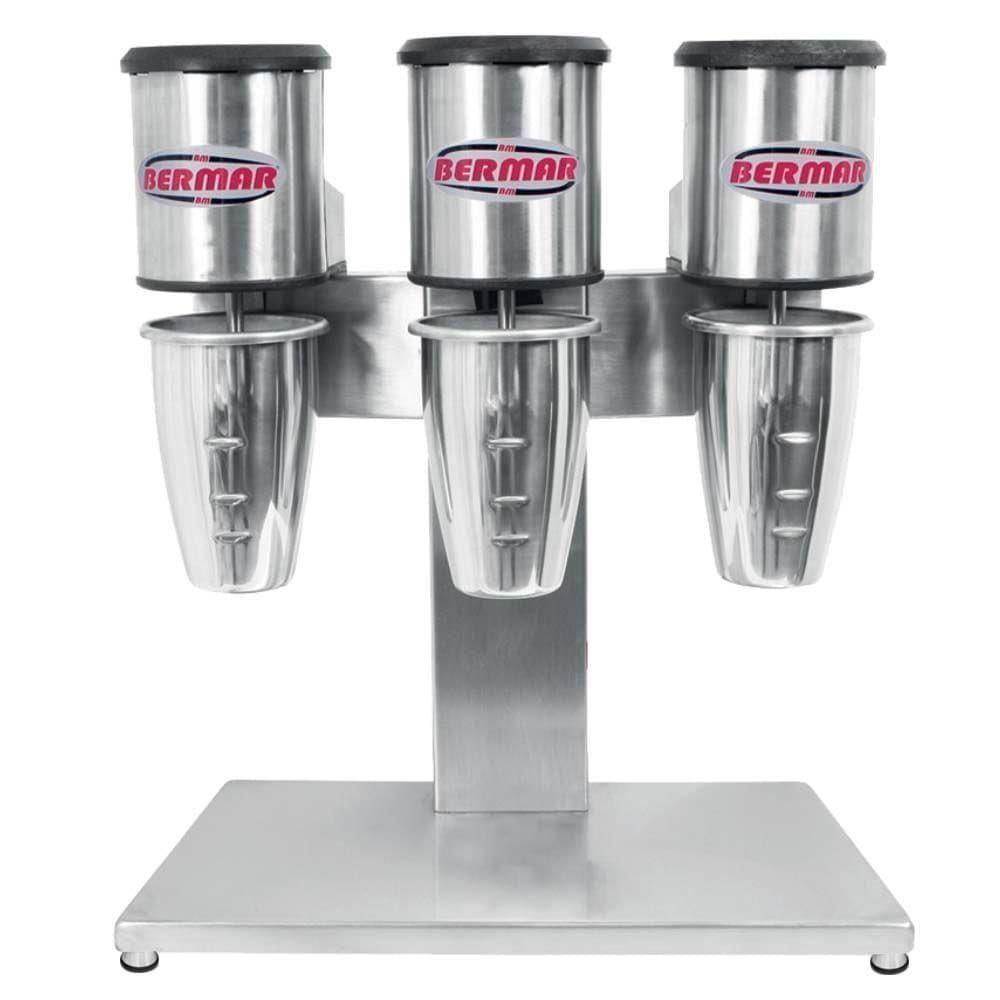 Batedor De Milk Shake Triplo Bm Bermar Mixer 3 Hastes Bm74 Inox 110v