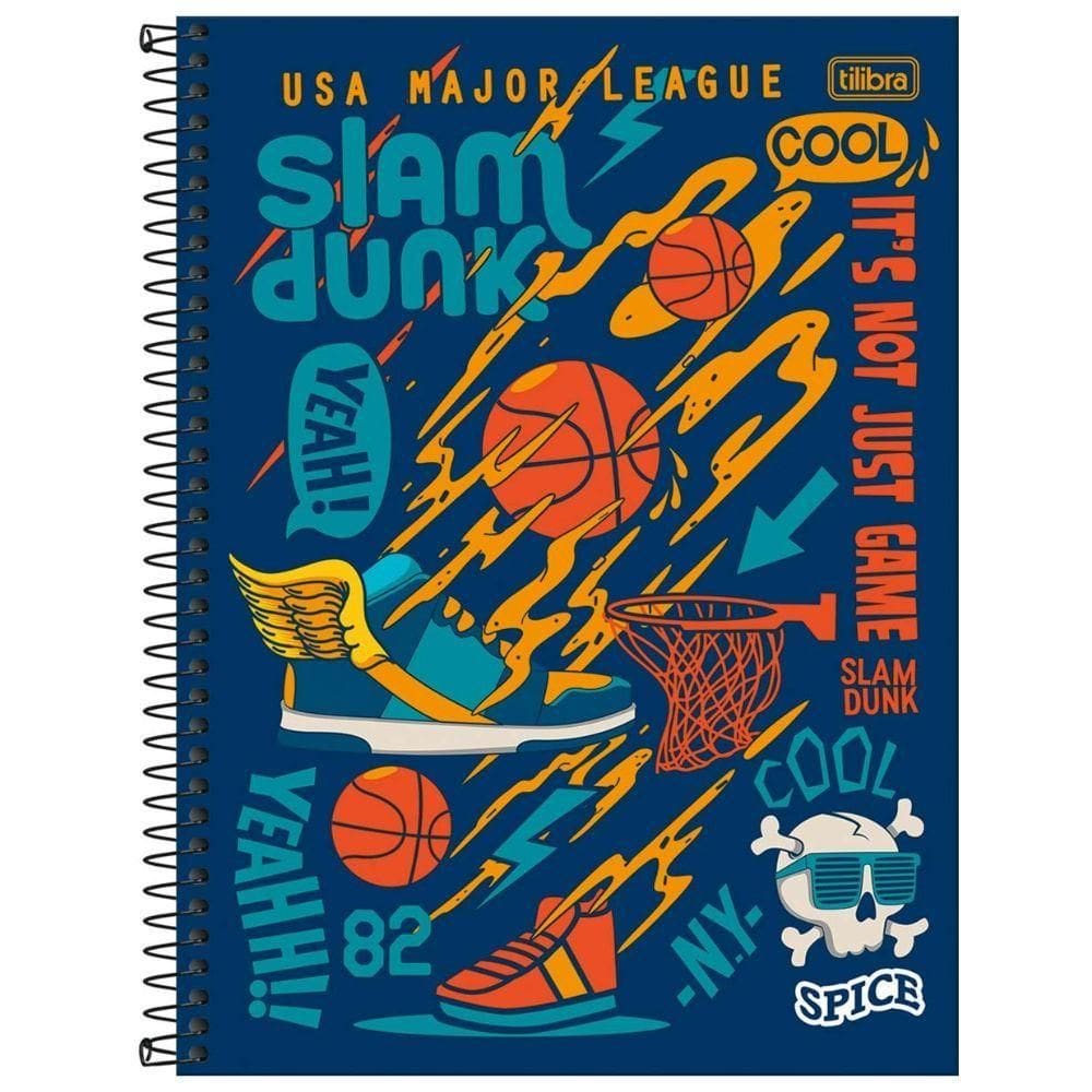 Caderno Espiral Capa Dura Universitário Spice Masculino 160f 10 Matérias Tilibra Estampa 2