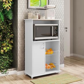 Balcão Fruteira Para Forno E Microondas 67cm 1 Porta Croácia Notável Branco