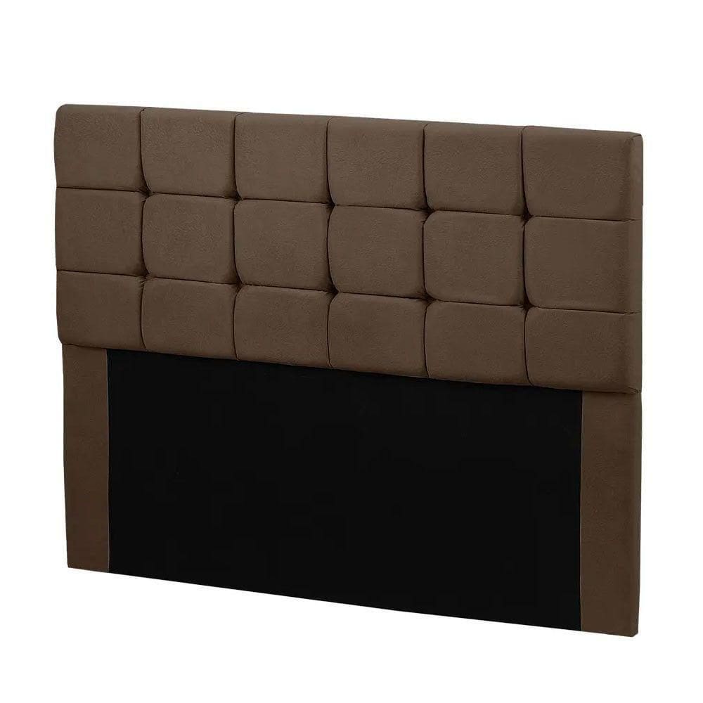 Cabeceira Cama Box Queen 1,60 Estofada Julia Sued Café Speciale Home Café