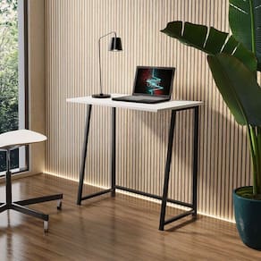 Escrivaninha Mesa Dobravel Office E Estudo Jade Klm Store Branco Com Preto