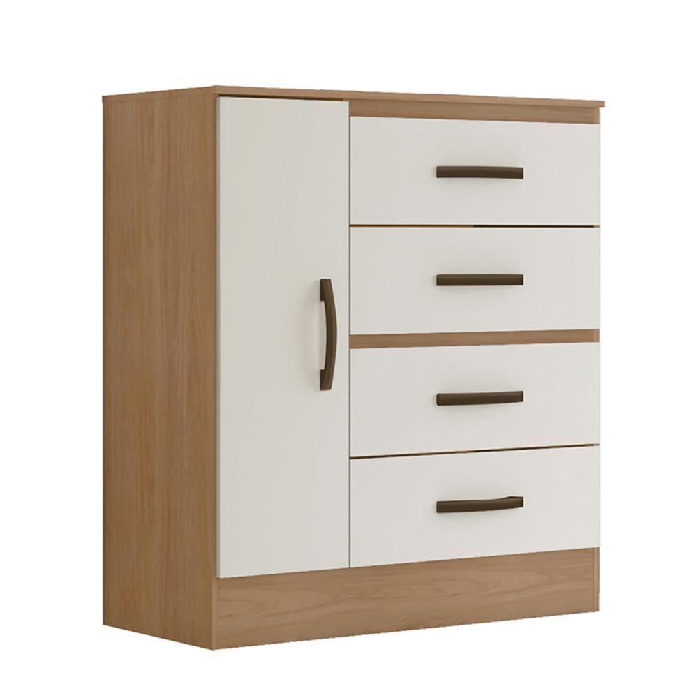 Cômoda Lite 1 Porta e 4 Gavetas - Móveis Leão