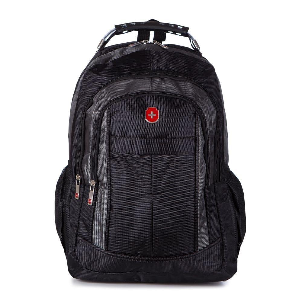 Mochila para Notebook Executiva Reforçada com Cabo de Aço em Poliéster Swissland V4 Cinza