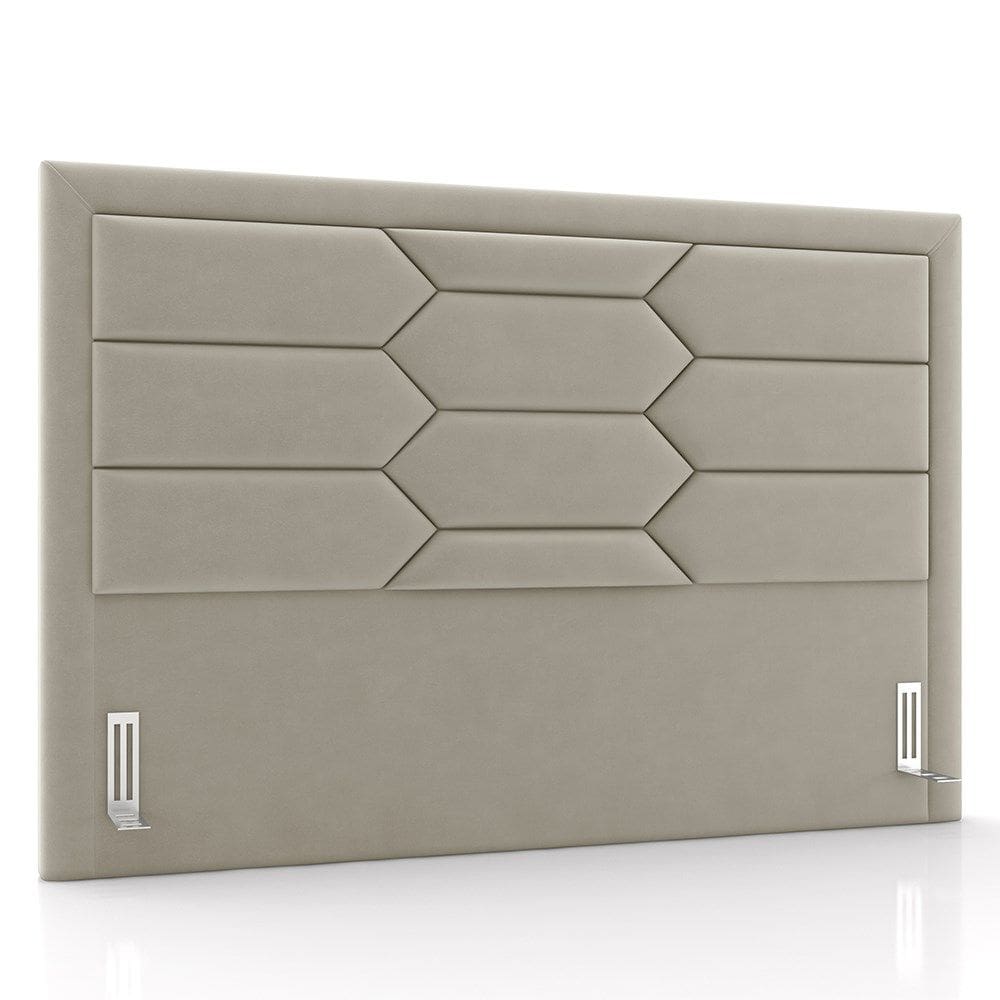 Cabeceira Cama Box Casal King 195cm Texas P02 Veludo Bege - Mpozenato