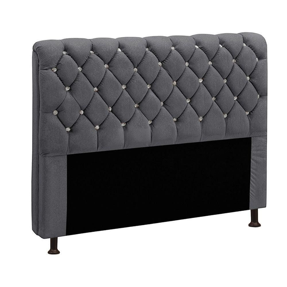 Cabeceira Estofada Fernanda 1,95 King Size Star Confort Chumbo