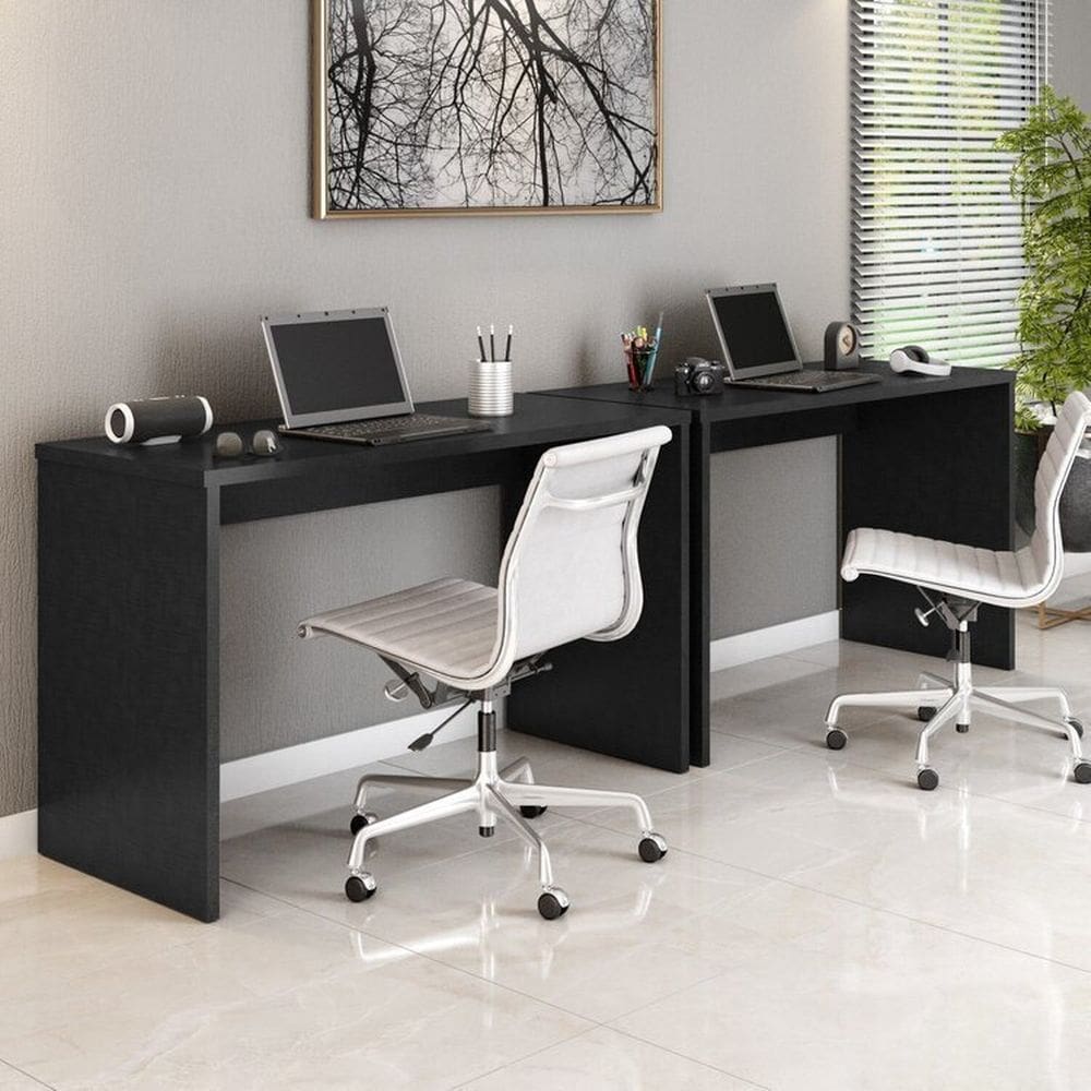 Kit 2 Escrivaninhas Gávea Office 127cm Preto