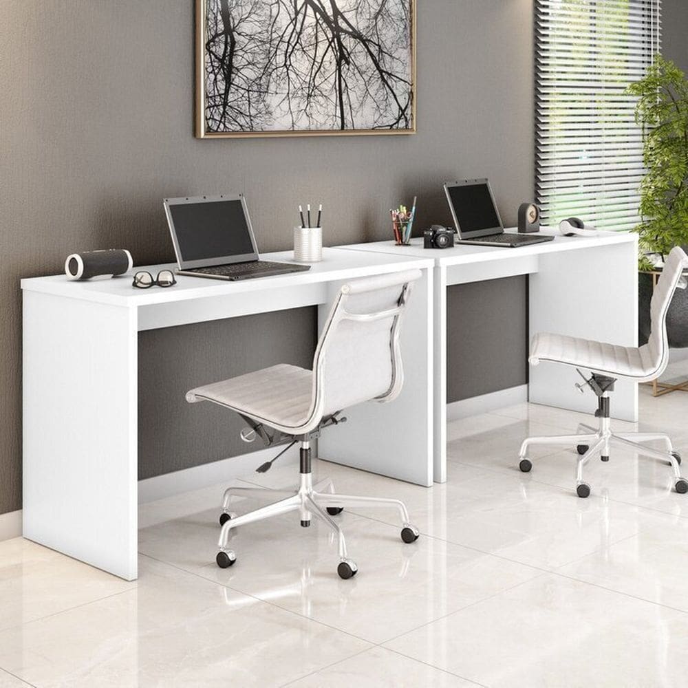 Kit 2 Escrivaninhas Gávea Office 127cm Branco