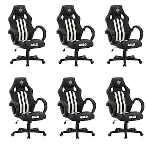 Kit 6 Cadeiras Gamer Atlético Mineiro Cam 3316 Espresso Móveis Preto