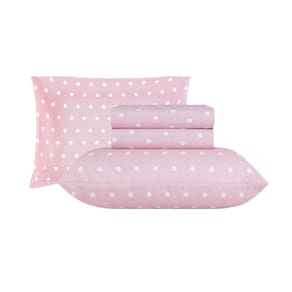 Jogo de Cama Casal Sultan 180F Sonhare Prata Poá Rosa