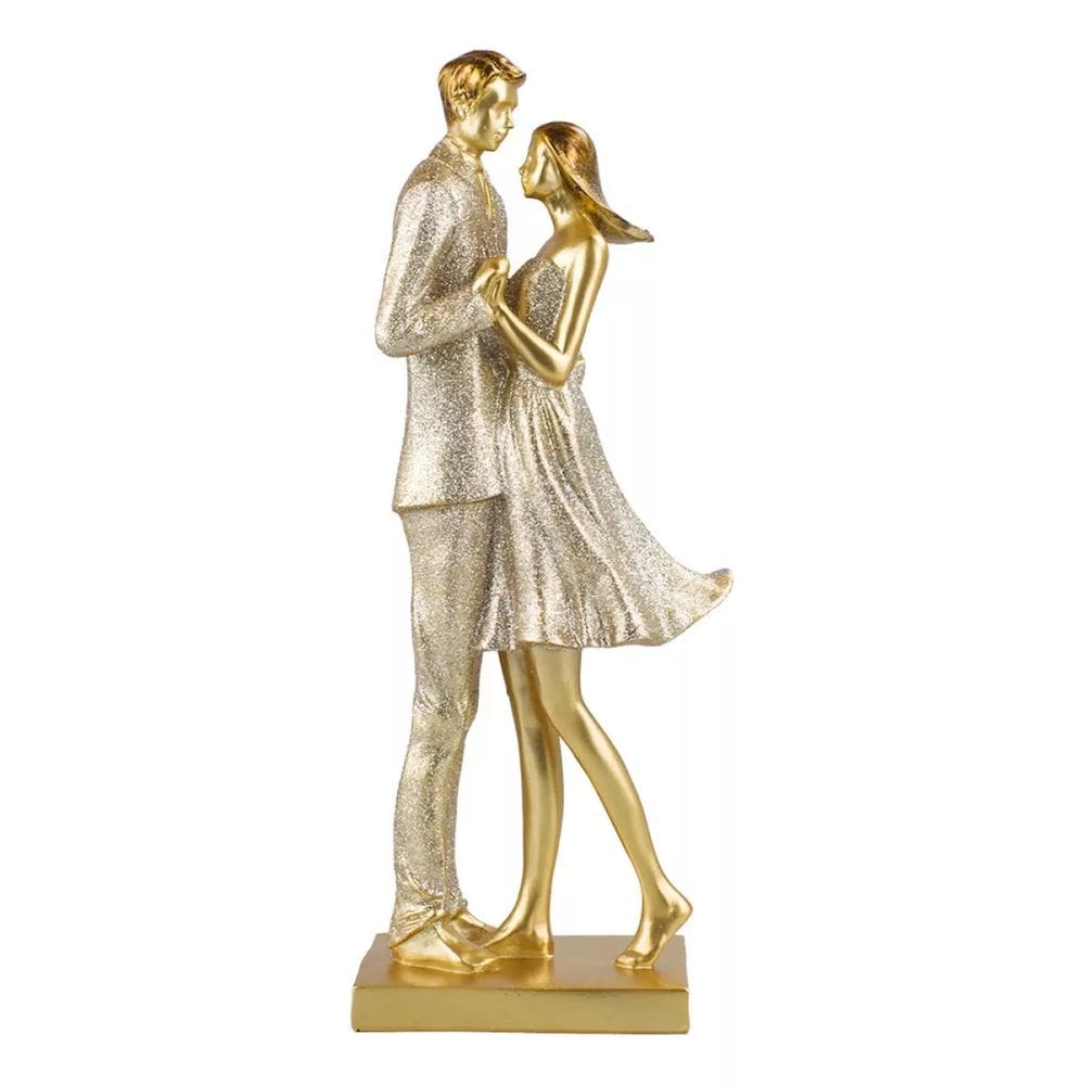 Casal Mãos Dadas Resina 34.5cm