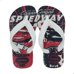 Chinelo Infantil Havaianas Kids Cars-Branco
