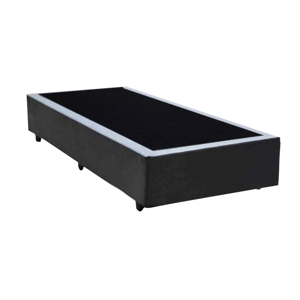 Cama Box Solteiro 88 Cinza Sintetico - Santo Box