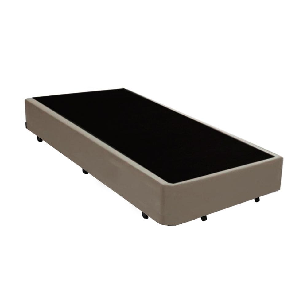Cama Box Solteiro 88 Bege Suede - Santo Box