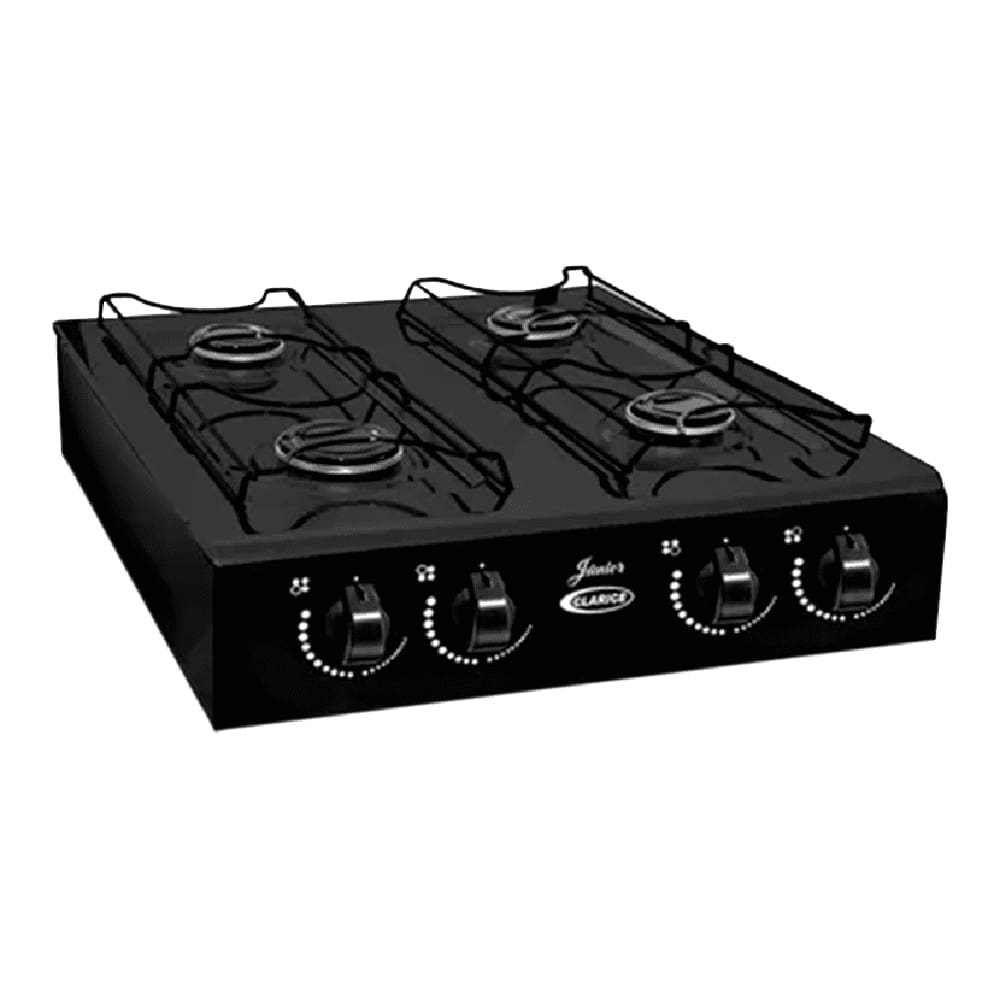 Fogão à Gás Clarice Junior 4B Mesa Manual Preto - Bivolt
