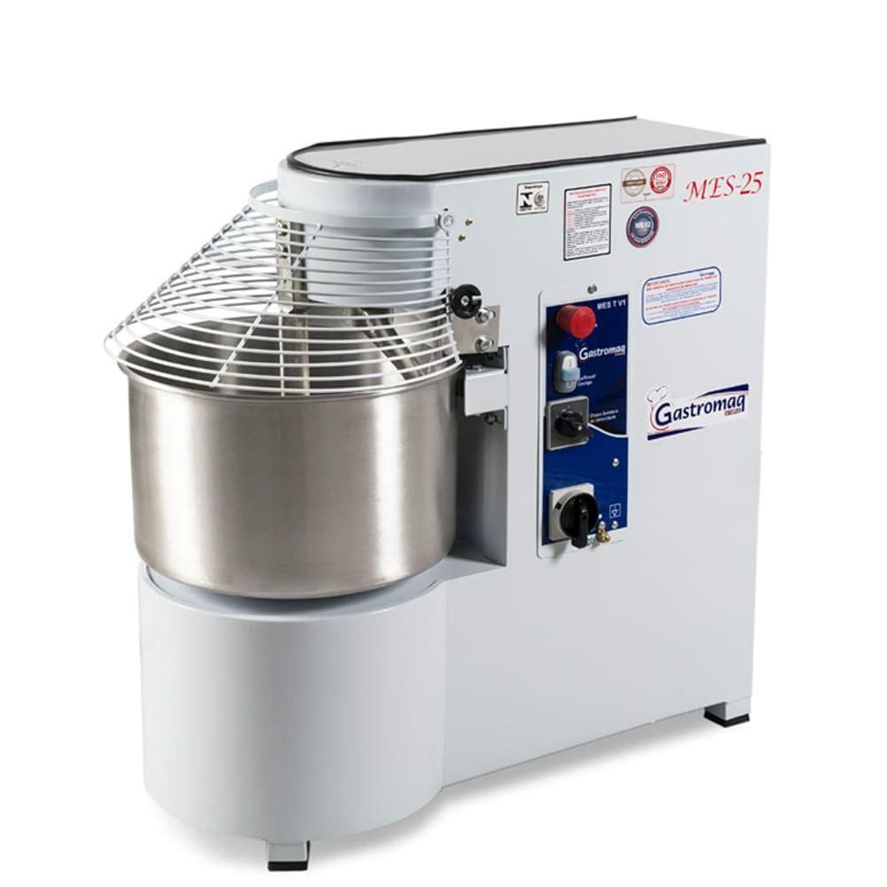 Amassadeira Espiral Monofásica 25kg Mes25 Gastromaq Masseira 2 Velocidades Epóxi 220v