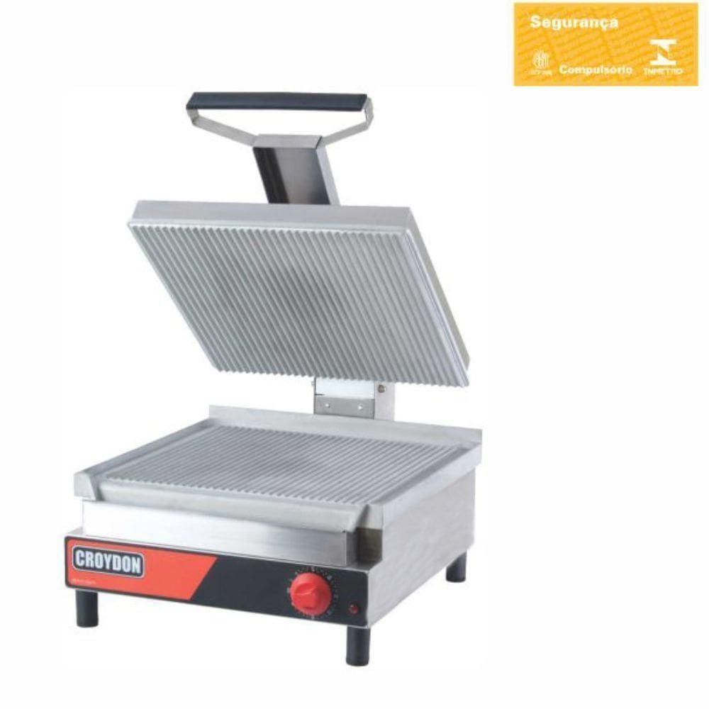 Sanduicheira Elétrica Gigante Simples Estriada Ssge Croydon Chapa Para Lanche Ssge 110v