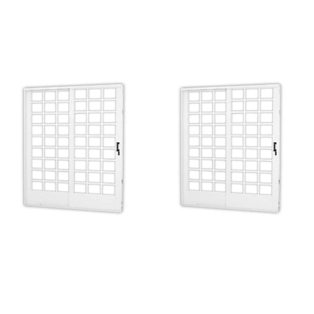 Kit com 2 Portas de Aço de Correr 215x160cm Minas Sul Mgm Branco