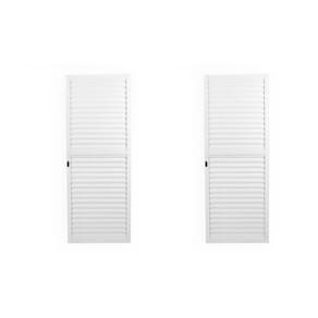 Kit com 2 Portas de Alumínio Laminada 210x90cm Linha Solida Mgm Branco