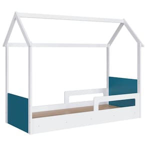 Cama Infantil Montessoriana Branco com Azul
