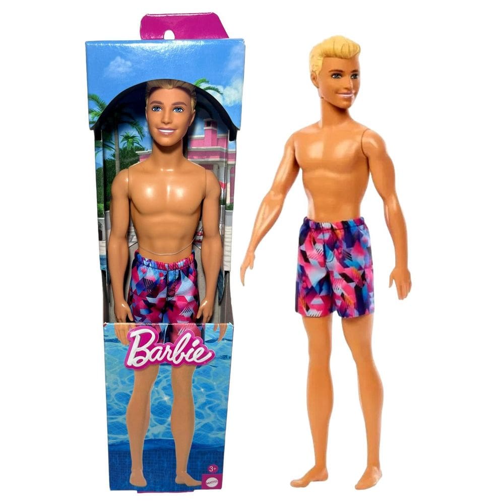 Boneco Ken Loiro Fashion Praia Verão - Namorado Da Boneca Barbie - Mattel Brinquedos