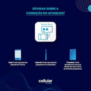 Usado: Motorola One Vision 128 GB Azul - Muito Bom