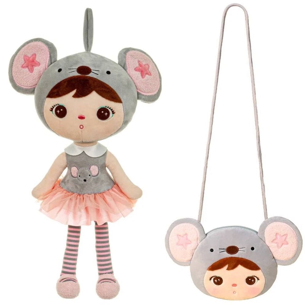 Boneca Metoo Ratinha 50cm e Bolsa Metoo Doll