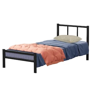 Cama De Ferro Tubular Solteiro 78 Resistente Laís Preto
