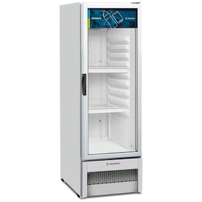 Expositor De Bebidas Slim Vertical Vb25r Light Metalfrio Refrigerador 256 Litros Branco 220v