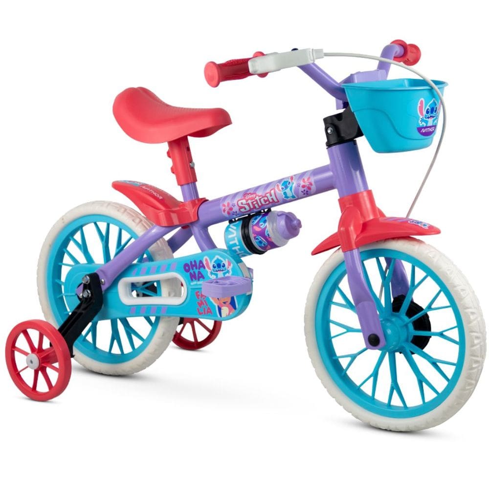 Bicicletinha Stitch com Rodinha aro 12 Nathor