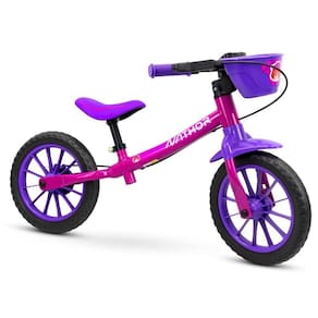 Bicicleta Balance Infantil Bike Feminina 3 Aro 12 - Nathor