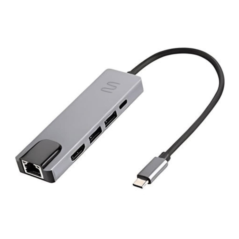 Hub DOCK Multilaser USB TIPO-C 5 em 1 com HDMI 4K, RJ45 ETHERNET, USB 3.0 e Power Delivery 100W