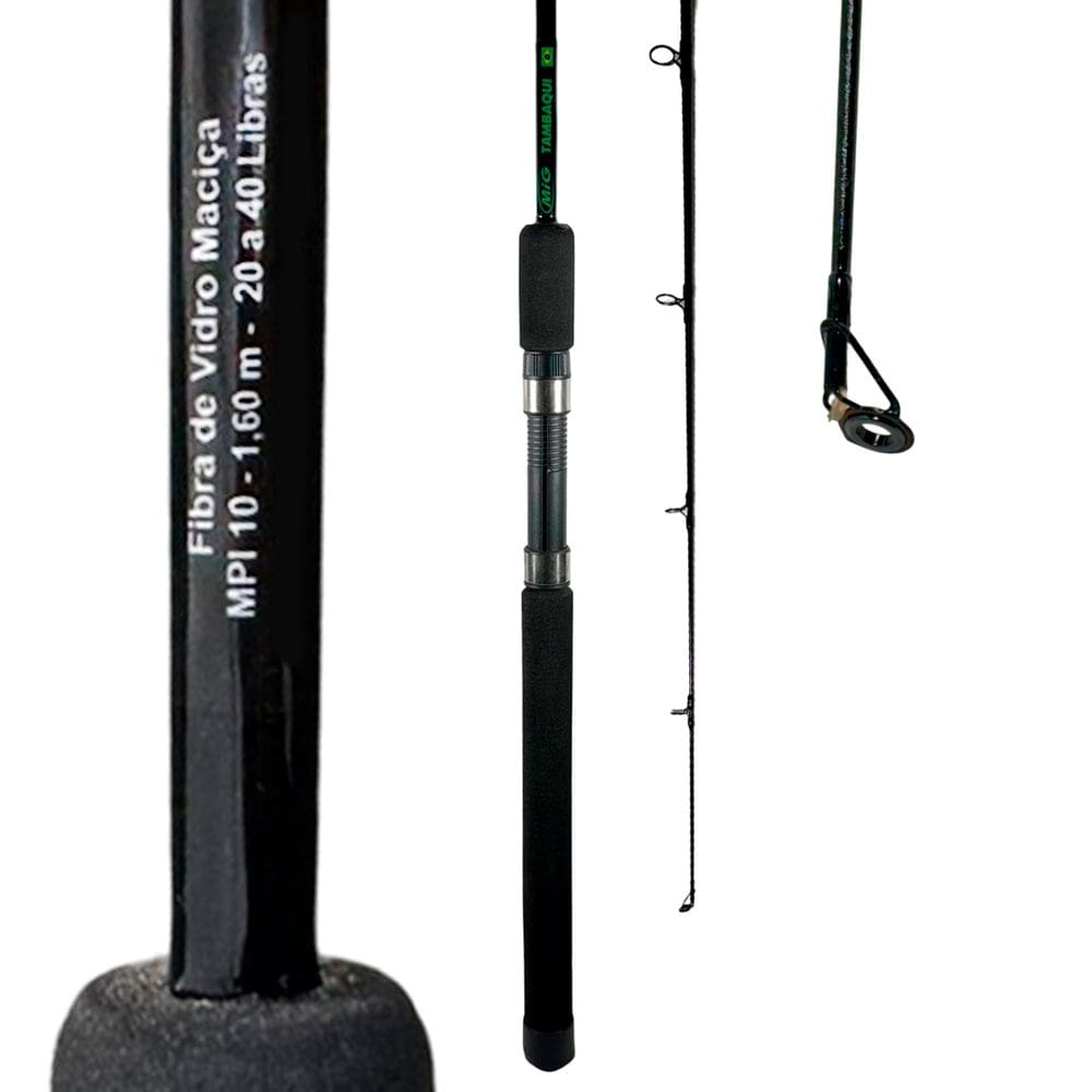 Vara Pesca MIG Tambaqui 20-40lb Inteiriça MIP10 1,60m Fibra de Vidro Molinete