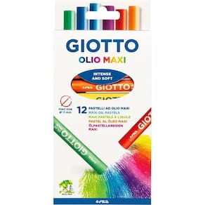 Giz Pastel Oleoso Olio Maxi 12 Cores Pastel Giotto