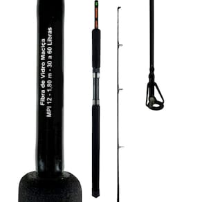 Vara Pesca MIG Pintado 30-60lb Inteiriça MPI12 1,80m Fibra de Vidro Molinete
