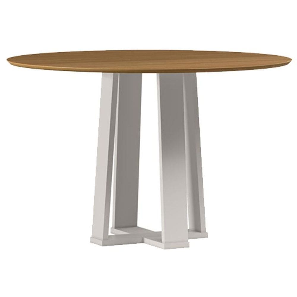 Mesa de Jantar 120 cm Isabela sem Vidro Off White Ype - New Ceval