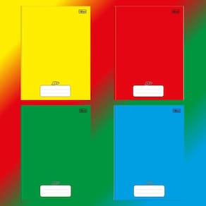Kit 04 Caderno Brochura Costurado Grande Universitário D+ 48 Folhas Capa Dura Tilibra