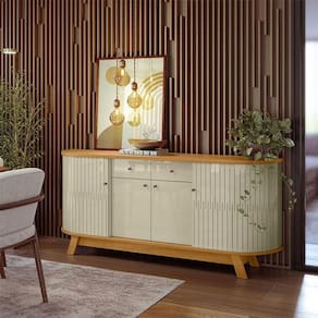 Aparador para Sala Buffet Ambiente Mônaco Cumaru Opala - Madetec