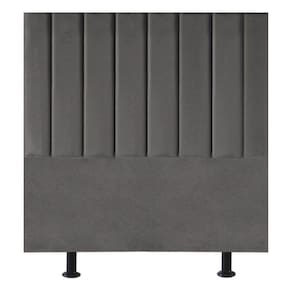 Cabeceira De Cama Solteiro Box 100 Cm Taís Suede cinza