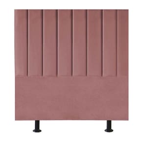Cabeceira Estofada Cama Box Casal 140 Cm Taís Suede rosê