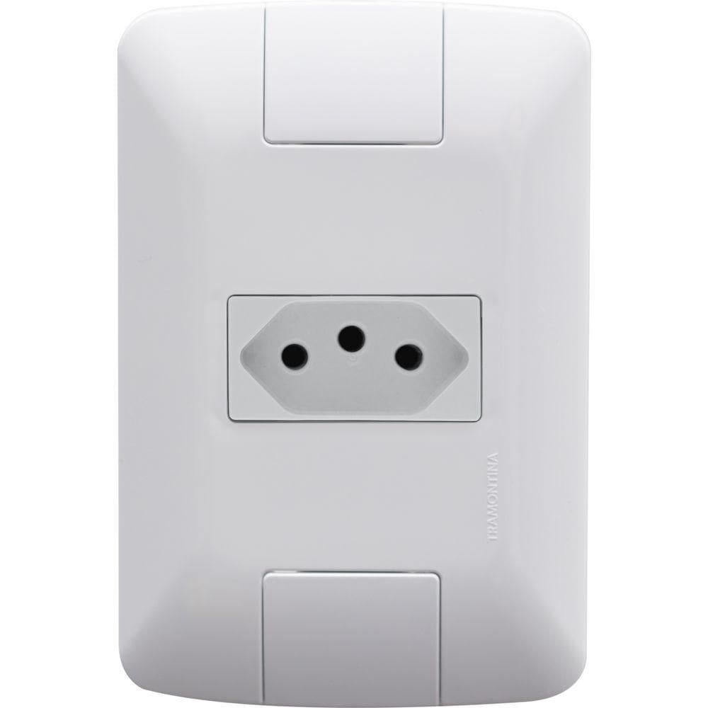 Kit 12 Conj 4x2 Tomada 2p+t Tramontina Aria 20a 250v Branco