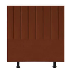 Cabeceira Estofada Cama Box Casal 140 Cm Taís Veludo terracota