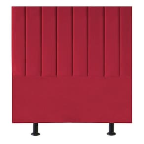 Cabeceira Estofada Cama Box Casal 140 Cm Taís Suede vermelho