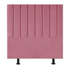 Cabeceira Estofada Cama Box Casal 140 Cm Paolla Suede rosa