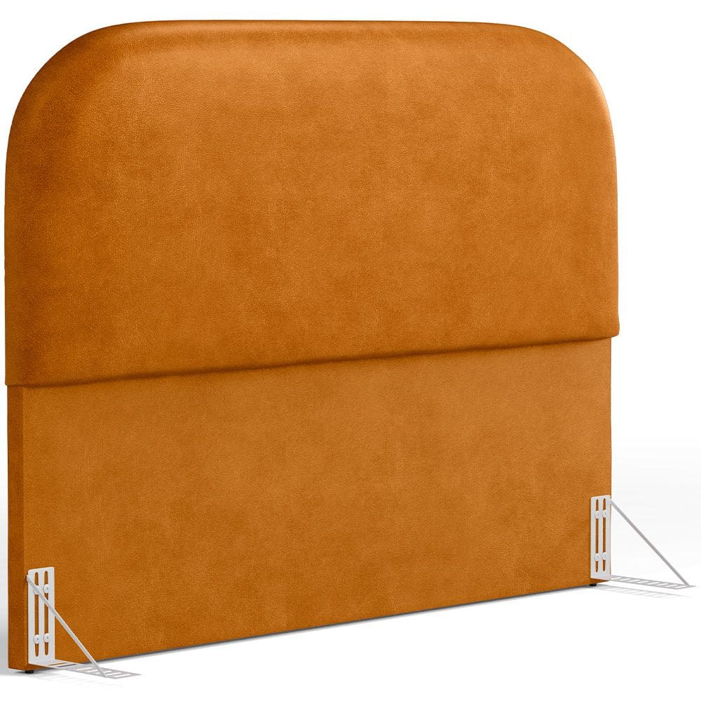 Cabeceira Cama Box Queen 160cm Orgânica Lanna W01 Couríssimo Whisky - Lyam Decor