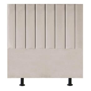 Cabeceira Estofada Cama Box Solteiro 100 Cm Marina Corino bege