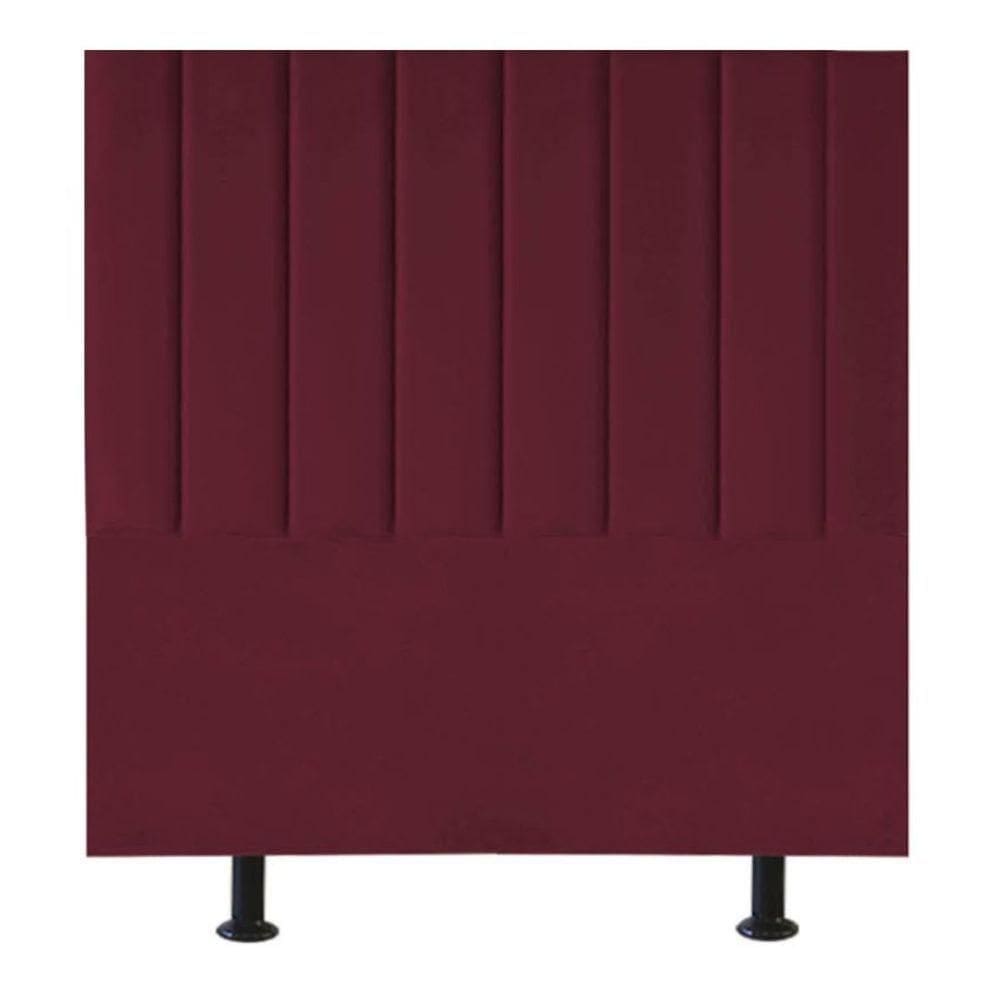 Cabeceira Estofada Cama Box Casal 140 Cm Taís Suede bordô