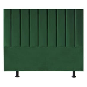 Cabeceira Estofada Cama Box King 195 Cm Maisa Suede verde