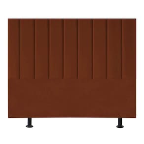 Cabeceira Estofada Cama Casal Queen 160 Cm Marina Veludo terracota