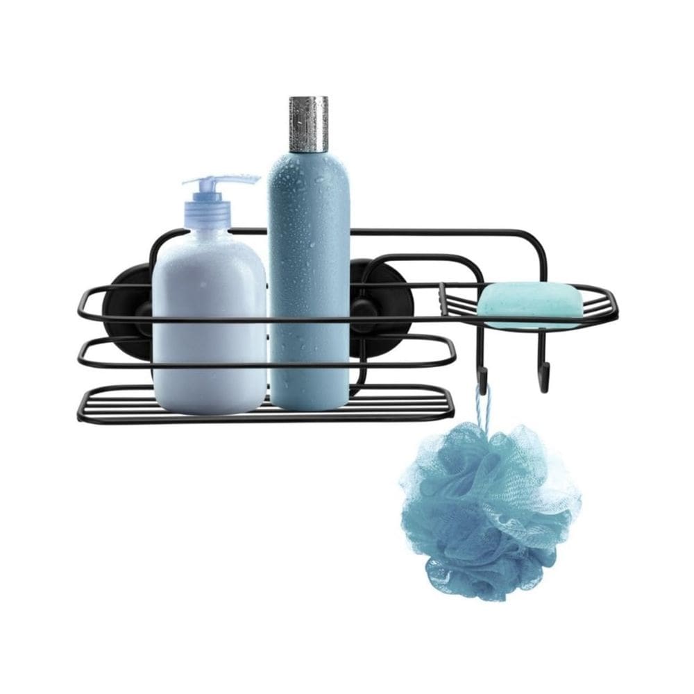 Porta Shampoo e Saboneteira Adesivo Dupla Face 3M Preto Fosco - 3434 Arthi