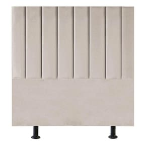 Cabeceira Estofada De Cama Casal Box 140 Cm Paolla Corino bege